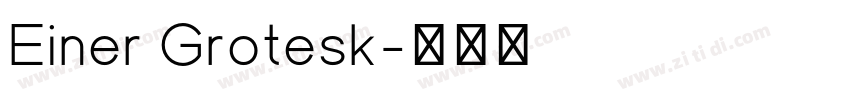 Einer Grotesk字体转换 Einer Grotesk字体转换